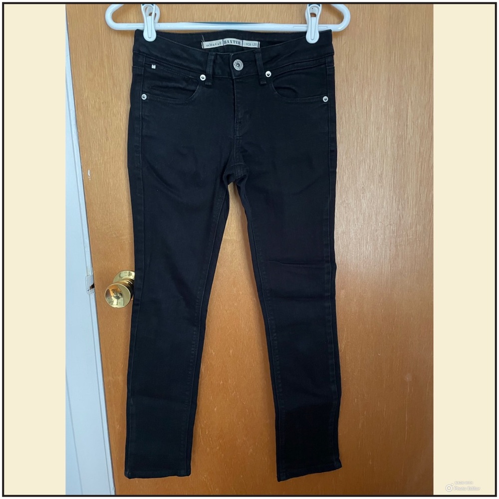 Topshop Baxter Moto black skinny jeans